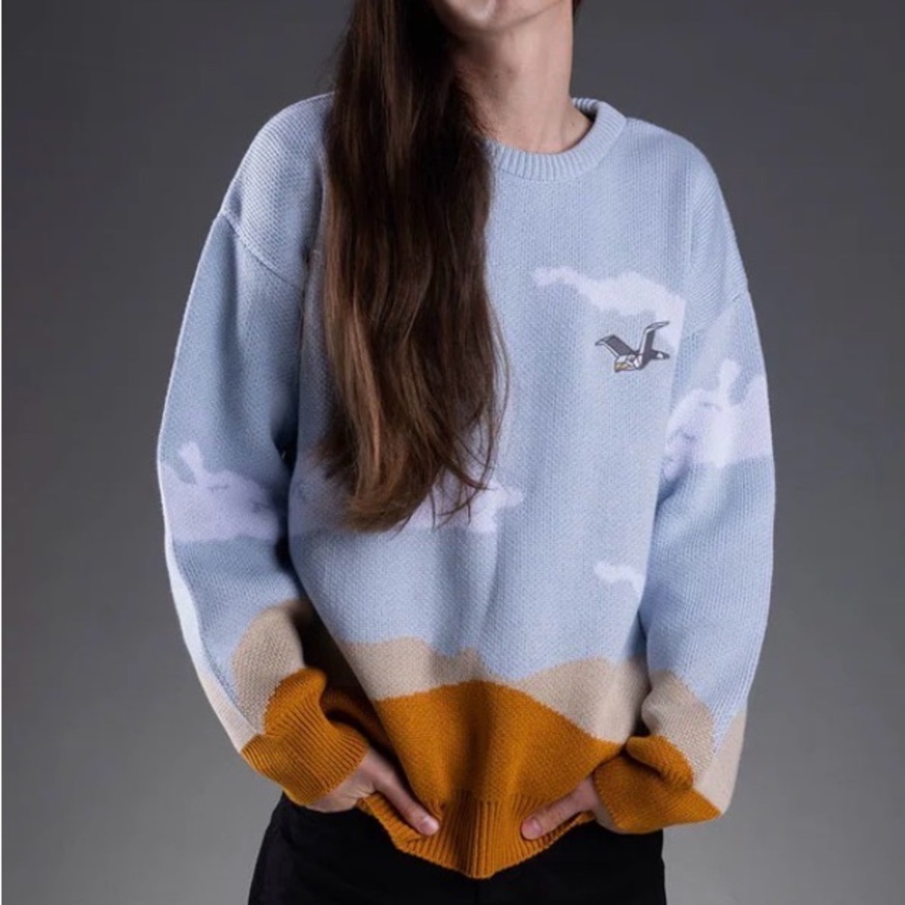 Love Joy CLOUDS Marvellous View SWEATER, Sz XXL
